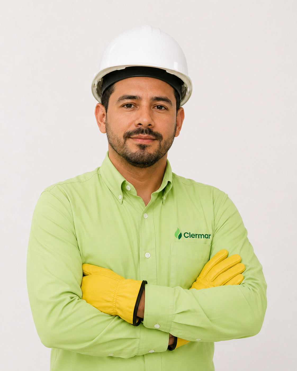 Técnico de Clermar con detector de fugas de gas